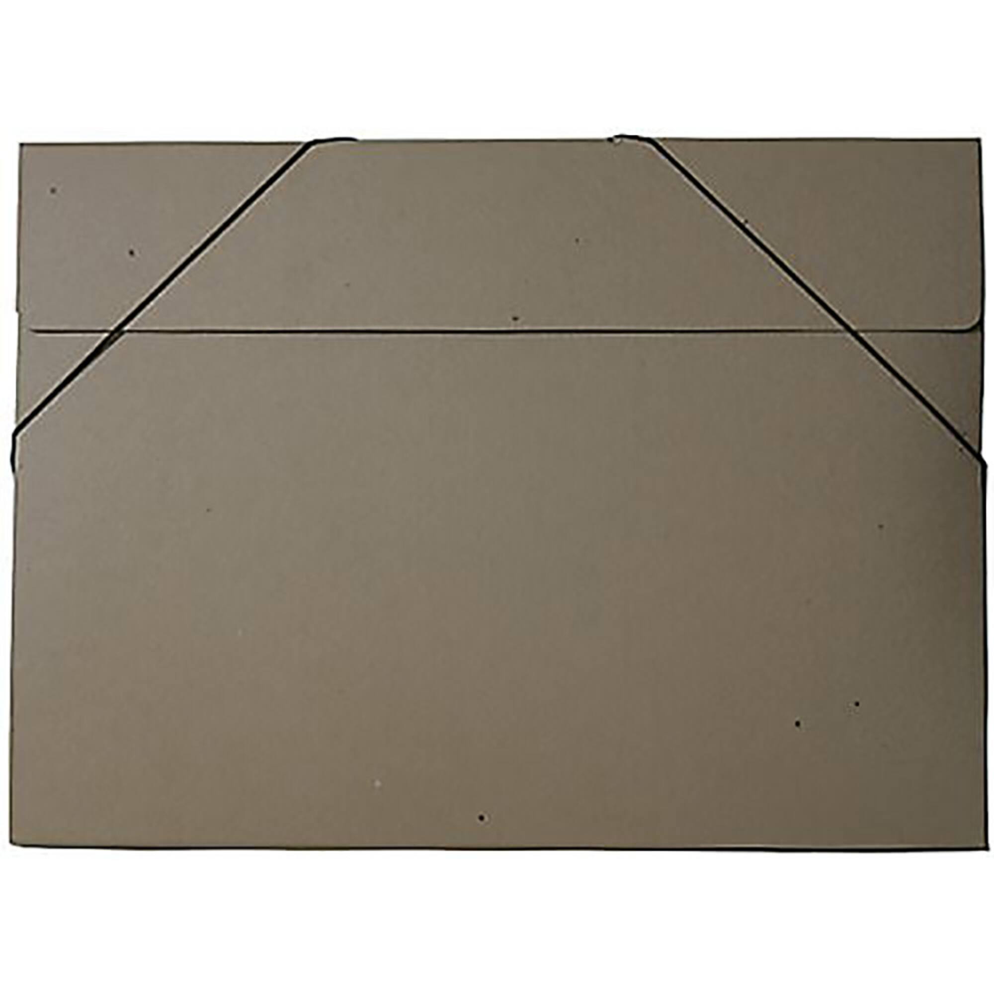 JAM Paper Natural Kraft Portfolio with Elastic Closure 14.5" x 19.5"